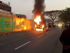 Karad Fire: पुणे-बंगळुरु महामार्गावर आगीचा थरार; पुलाच्या पाडकामादरम्यान जनरेटरने अचानक घेतला पेट