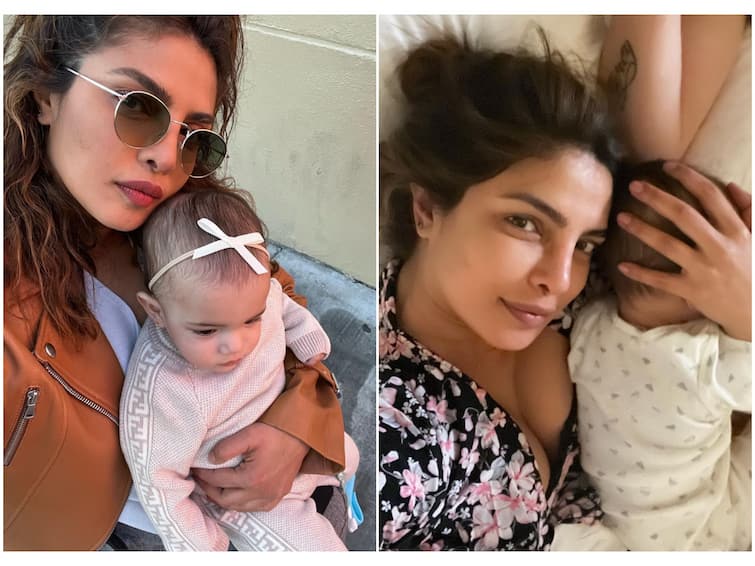 Priyanka Chopra Poses And Cuddles With Malti In Adorable Set Of Selfies As Nick Jonas Lies By Their Side Priyanka Chopra Poses And Cuddles With Malti In Adorable Set Of Selfies As Nick Jonas Lies By Their Side