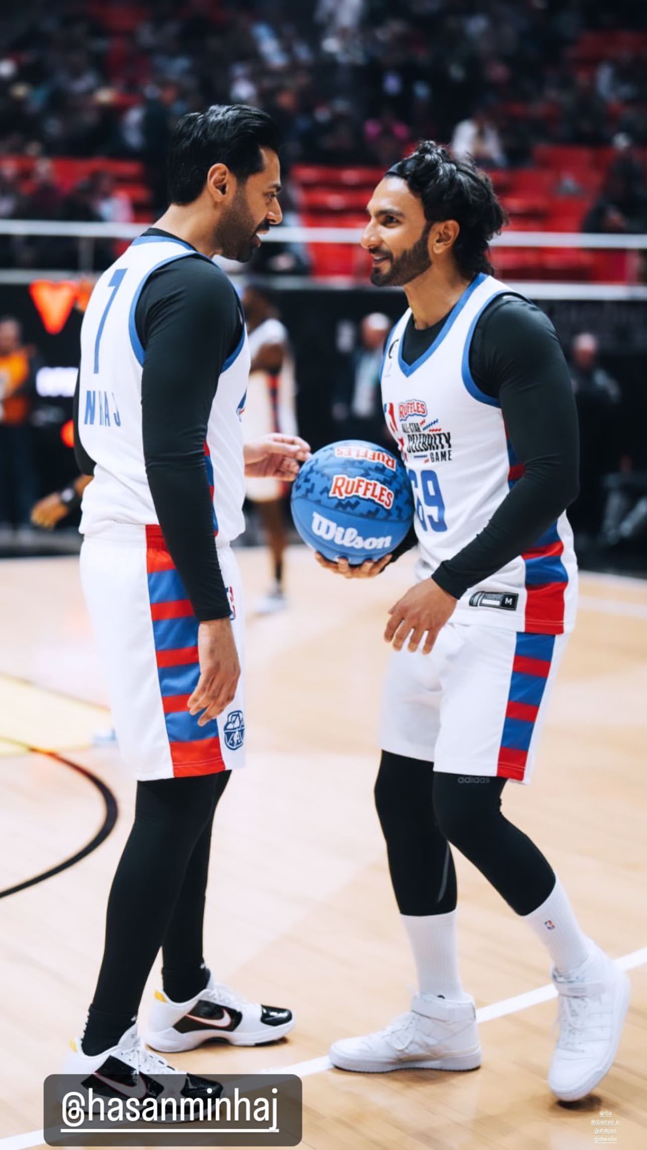 Ranveer Singh Shares A PIC With Hollywood Actor Ben Affleck At NBA All-Star Celebrity Game 2023