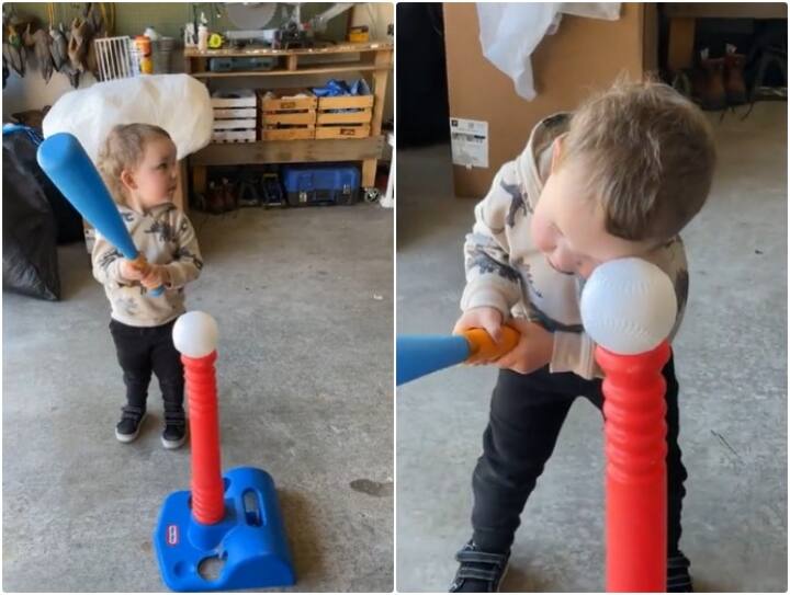 Video: पिता ने सिखाई खेल की बारीकी, बच्चे ने कर दी प्यारी सी भूल... वीडियो देखा क्या child is seen playing with his father in a funny way video goes viral Video: पिता ने सिखाई खेल की बारीकी, बच्चे ने कर दी प्यारी सी भूल... वीडियो देखा क्या