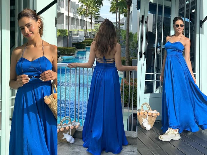 Aamna Sharif recently dropped some photos from her Bali vacation in a gorgeous blue dress. Here are the pics.