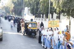 Shiv Jayanti : 'तुमचं आमचं नातं काय, जय जिजाऊ जय शिवराय'; शिवजयंतीच्या मिरवणुकीत हिजाब घालून विद्यार्थी सहभागी