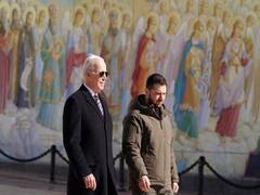 US President Joe Biden Pays Surprise Visit To Kyiv Ahead Of Russia-Ukraine War Anniversary. SEE PICS