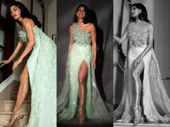 Jacqueline Fernandez Photos: लाइट ग्रीन गाउन में जैकलीन फर्नांडिस गिराई हुस्न की बिजलियां, तस्वीरें देख मचल उठा फैंस का दिल