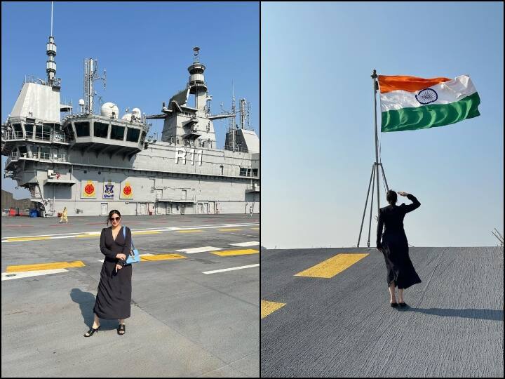 Shraddha Arya Photos: टीवी एक्ट्रेस श्रद्धा आर्या ने सोशल मीडिया पर इंडियन जहाज आईएनएस विक्रांत के सामने तस्वीरें क्लिक कराकर अपने फ्रेंड्स के साथ शेयर की हैं, जिसे उनके फैंस काफी पसंद कर रहे हैं.