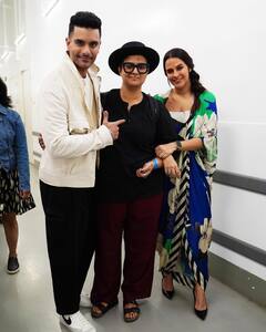 Decoding Neha Dhupia's Quirky Blue Outfit