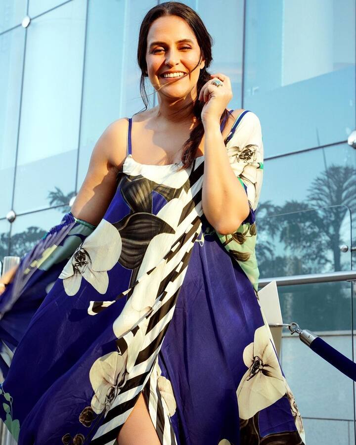 At the event, Neha wore a ring, a watch, tied her hair into a messy braid and opted for subtle makeup to complement her look. (Image Source: Instagram)