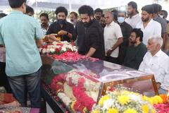 Last Rites Of Nandamuri Taraka Ratna: Jr NTR, Chandrababu Naidu Pay Last Respects