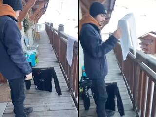 Viral Video: ਬਾਲਕੋਨੀ 'ਚ ਖਿੱਲਰੇ ਕੱਪੜੇ ਬਣ ਗਏ 'ਪੱਥਰ'! ਵਿਅਕਤੀ ਦਿਖਾਇਆ ਠੰਡ ਦਾ ਤਸ਼ੱਦਦ, ਕਦੇ ਨਹੀਂ ਦੇਖਿਆ ਹੋਵੇਗਾ ਅਜਿਹਾ ਨਜ਼ਾਰਾ