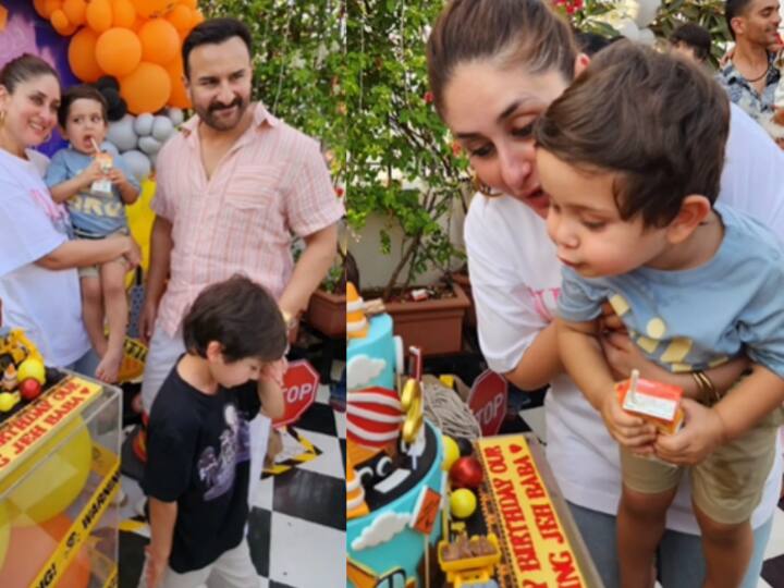 Kareena Kapoor Khan and Saif Ali Khan celebrate Jeh Ali Khan birthday with family see photos and videos Jeh Ali Khan Birthday: फैमिली और दोस्तों के साथ करीना-सैफ ने सेलिब्रेट किया छोटे नवाब जेह का बर्थडे, देखिए Inside तस्वीरें