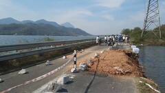 தருமபுரி: தொப்பூர் அருகே உடைந்த சாலை; மாற்று பாதை ஏற்படுத்தி தாராததால் வாகன ஓட்டிகள் தவிப்பு