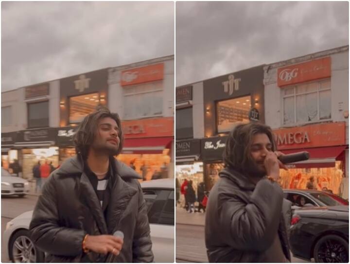 man is seen singing title track of Salman Khan film Tere Naam on streets of London Video: लंदन में सड़क किनारे शख्स गा रहा था सलमान की फिल्म 'तेरे नाम' का गाना, यहां देखें पूरा वीडियो