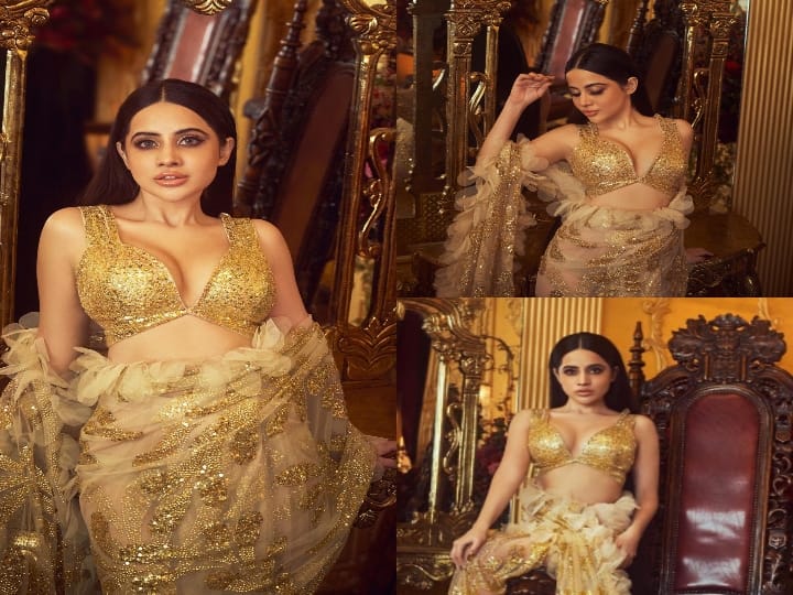 Urfi Javed Wore A Two Lakh Saree Designed By Abu Jani And Sandeep Khosla |  अंबानी बहू-बेटियों को उर्फी जावेद ने फैशन सेंस में छोड़ा पीछे, पहनी मशहूर  डिज़ाइनर की साड़ी
