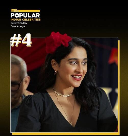 ரெஜினா கசாண்ட்ரா நான்காம் இடத்தில் உள்ளார்