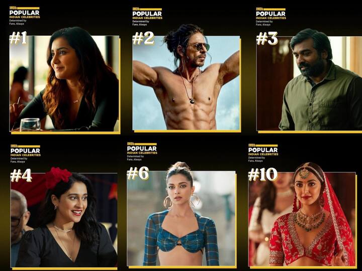 ஐ எம் டி பி ரேட்டிங் வெளியிட்ட பிரபல இந்திய நடிகர்களின் பட்டியலை இங்கு பார்ப்போம்.