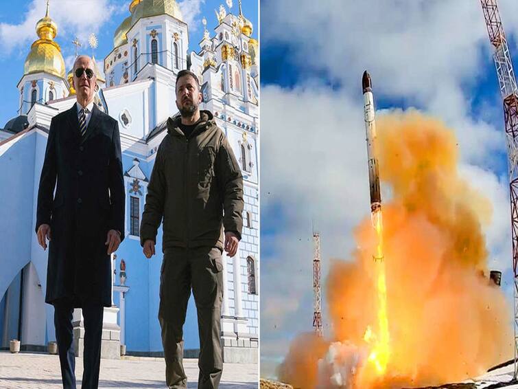 Russia missile Test Satan II Missile During Biden Ukraine Visit And It Failed know more details அமெரிக்க அதிபர் பைடனின் உக்ரைன் பயணத்தின்போது ஏவுகணை சோதனை நடத்தியதா ரஷியா? அதிர்ந்து போன உலக நாடுகள்..!