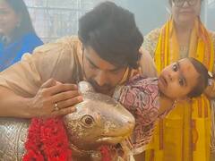 Gurmeet Choudhary And Debina Bonerjee Visit Siddhivinayak Temple With Their Daughters