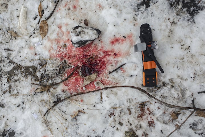 The conflict killed thousands of people, displaced millions, reduced entire cities to rubble, and fanned worries that the war might escalate into an open conflict between Russia and NATO. The image shows the blood of an injured person is seen in the snow-covered field after the Russian missile strike in Kramatorsk, Donetsk Oblast, Ukraine (Image Credit: Getty Images)