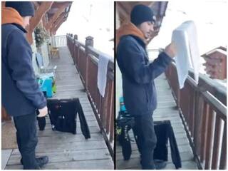 OMG! कड़ाके की ठंड ऐसी कि बालकनी में फैले कपड़े बन गए पत्थर.. कभी नहीं देखा होगा ऐसा नजारा 