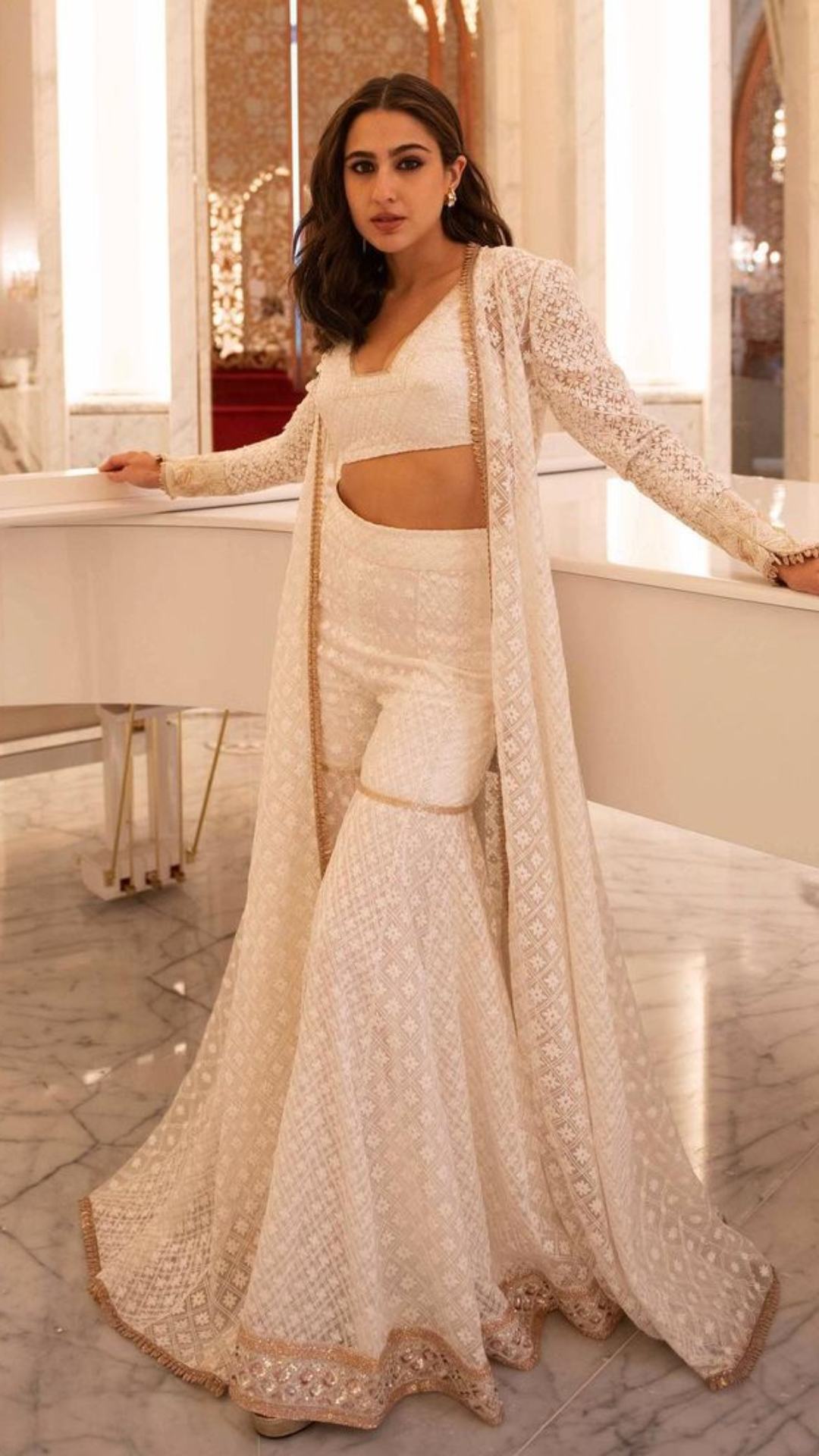 White Gown With Rama Shrug for Indian Wedding Ceremony and Party Wear Gown  in USA, UK, Malaysia, South Africa, Dubai, Singapore