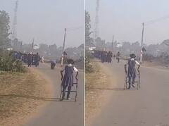 Viral Video: ਇੱਕ ਲੱਤ ਤੋਂ ਅਪਾਹਜ ਹੋ ਕੇ ਵੀ ਸਕੂਲ ਜਾ ਰਹੀ ਹੈ ਕੁੜੀ, ਵੀਡੀਓ ਦੇਖ ਕੇ ਹੋ ਜਾਵੋਗੇ ਭਾਵੁਕ