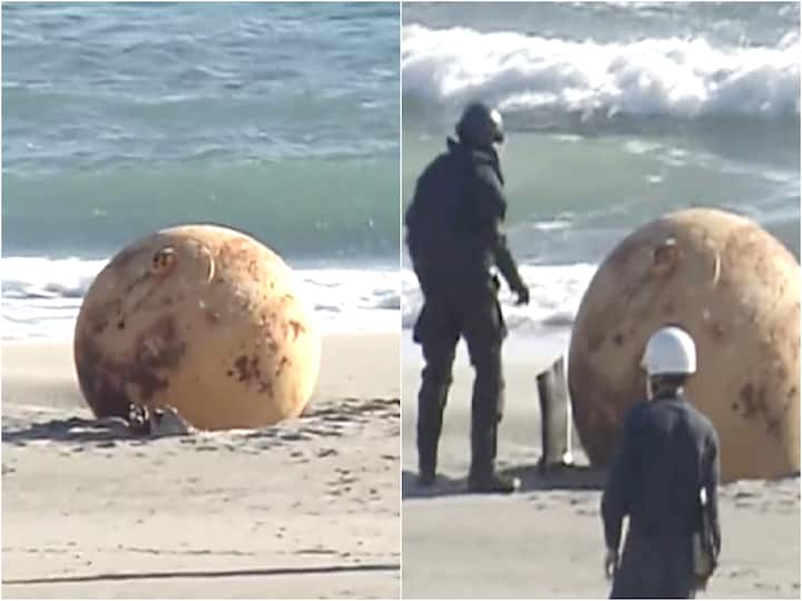 Japan Sphere At Beach News: Mystery Sphere Found On Beach In Japan's Hamamatsu Perplexes Locals 'UFO', 'Godzilla Egg': Mystery Sphere Found On Beach In Japan's Hamamatsu Perplexes Locals