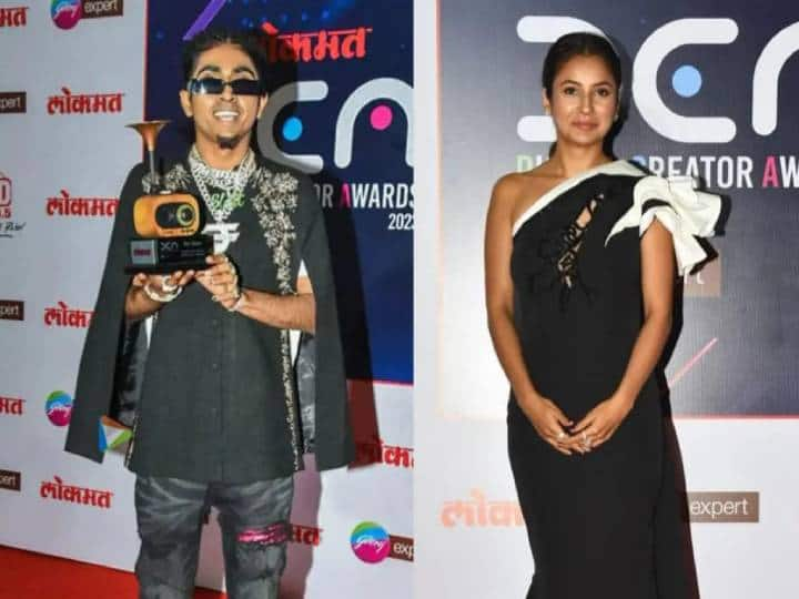 Shehnaaz Gill MC Stan met each other at award night and clicked pictures with swag watch video अवॉर्ड्स नाइट में टकराए Shehnaaz Gill और MC Stan, दोनों ने स्वैग से किया ये काम, वायरल हो रहा वीडियो