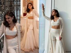 Sara Ali Khan: 'வெள்ளி நிலவே வெள்ளி நிலவே' வெள்ளை உடையில் மனதை கொள்ளை கொள்ளும் சாரா அலி கான்!