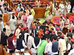 सपा की मांग पर विधानसभा में बंटा विपक्ष, बीएसपी और कांग्रेस के अलग सुर