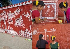 Warli Painting : पालघरच्या वारली चित्रकलेचा जागतिक पातळीवर ठसा, औरंगाबादमध्ये अवघ्या सहा तासात साकारलं जगातील सर्वात मोठं वारली चित्र!