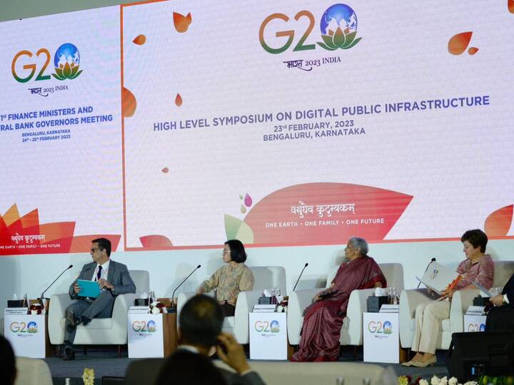 Discussions in the G20 finance ministers and central bank governors meeting are intended to provide a clear mandate for the various work streams of the G20 Finance Track in 2023. [Image Credit: Twitter/G20 India]