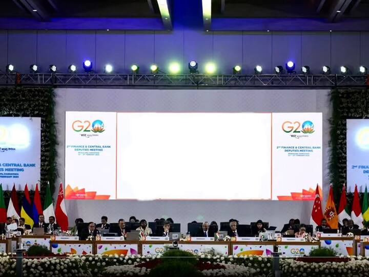 The second Finance and Central Bank Deputies Meeting under India’s G20 Presidency in Bengaluru will discuss the road to policy for crypto assets, a symposium of digital public infrastructure, and enhancement of cross-border payment arrangements. [Image Credit: Twitter/G20 India]