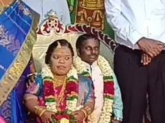 மூன்றரை அடி உயரம் கொண்டவர்களுக்கு கோலாகல திருமணம் - வாழ்த்து மழையில் நனைந்த மணமக்கள்