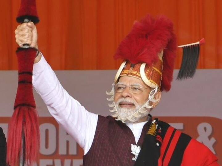 Highlighting BJP's success in Tripura, PM Modi said that after many decades no incident of violence was reported during Assembly elections in Tripura as there is a BJP government in the state. (Source: ANI)