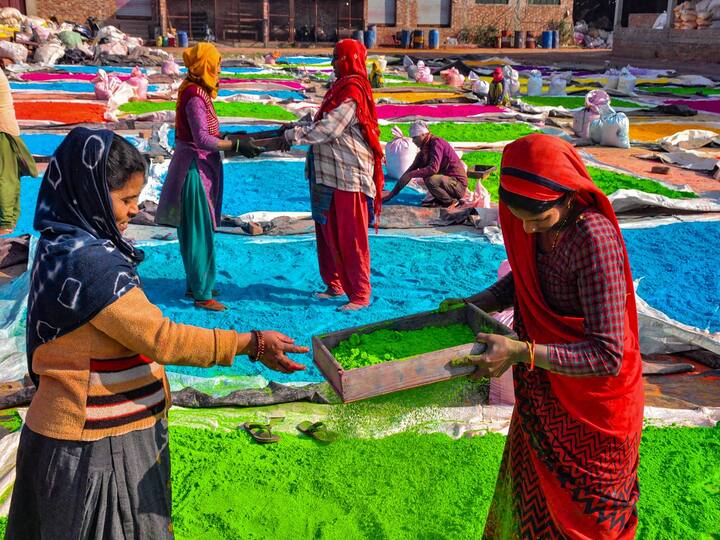 This custom is based on the legend of Lord Krishna, who is said to have visited Radha's hamlet to taunt her and her friends. At the time, the village's gopis took offence and chased him away with sticks. After the celebrations in Radha's village of Barsana, Lathmar Holi is celebrated the next day in Nandgaon. (Image Source: PTI)