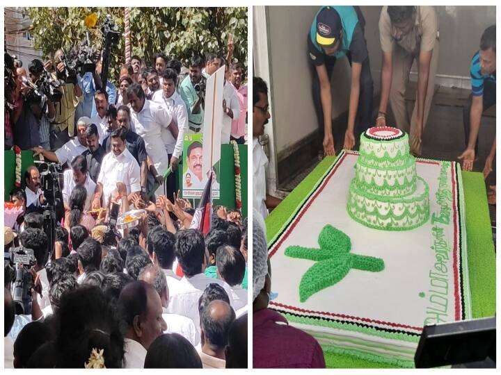 former chief minister Jayalalithaa 75th birthday edappadi palanisamy cut 75 kg cake in ADMK Headioffice Jayalalithaa Birthday: முன்னாள் முதல்வர் ஜெயலலிதாவின் 75வது பிறந்நாள்..! 75 கிலோ கேக் வெட்டிய எடப்பாடி பழனிசாமி