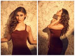 Mouni Roy ने फिर गिराई बिजलियां, ब्राउन ड्रेस में दिखाया अपना जानलेवा फिगर