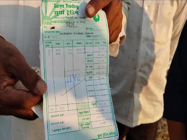 Maharashtra Farmer Solapur earns only Rs 2.49 net profit sale of 512 kg kharif onions Rajendra Chavan viral story Maharashtra: Farmer Gets Only Rs 2.49 Net Profit On Sale Of 512 Kg Onions In Solapur, Receipt Goes Viral