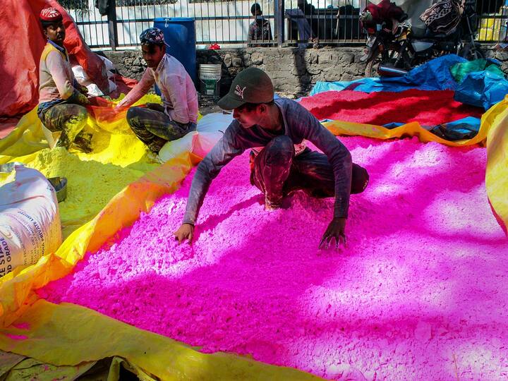 Holi, Lord Krishna's favourite celebration, is filled with colour and frolic. While majority of the country celebrates Holi over one or two days, in the Braj region - Vrindavan, Krishna's homeland Mathura, Barsana, Nandgaon, Govardhan, and Gokul in Uttar Pradesh - Holi celebrations last for more than a week. (Image Source: PTI)