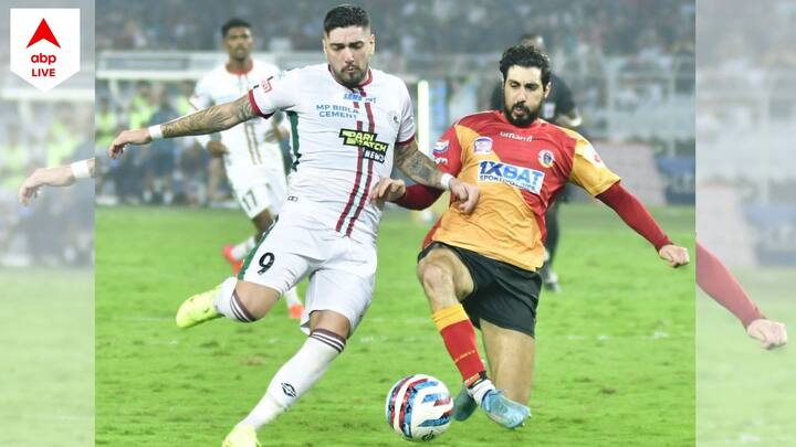 East Bengal vs ATK Mohun Bagan: প্রথমার্ধের খেলা শেষ হয় গোলশূন্যভাবে। যদিও দ্বিতীয়ার্ধে ইস্টবেঙ্গলকে জোড়া ধাক্কা দিল এটিকে মোহনবাগান।