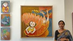 Photos: जयपुर के जवाहर कला केंद्र में पेंटिंग की प्रदर्शनी, 'सेवन सिस्टर्स' में देखिये मानव संबंधों की झलक