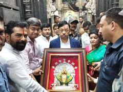 Narayan Rane : नारायण राणे कोल्हापूर दौऱ्यावर; करवीर निवासिनी अंबाबाईचे सपत्नीक घेतले दर्शन