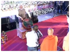 PM Modi Plays Drums As He Inaugurates 'Barisu Kannada Dim Dimava' Festival In Delhi. Watch Video