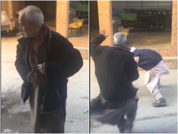 two elderly friends are seen having fun and Fighting in viral video Video: दोस्त को स्मोकिंग करने से रोक रहा बुजुर्ग शख्स, यूजर्स को आई पुराने दोस्तों की याद