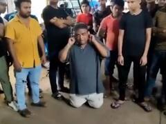 'भारत माता की जय' के लगवाए नारे, पाकिस्तान की टीम के समर्थन पर गोवा के शख्स से लोगों ने कान पकड़कर और घुटने टेककर मंगवाई माफी