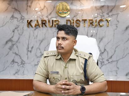 Four raiders arrested under gangster law TNN கரூரில் நான்கு ரவுடிகள் குண்டர் சட்டத்தில் கைது - எஸ்பி நடவடிக்கை
