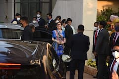 Mukesh And Neeta Ambani Twin In Blue, Shloka And Son Prithvi Look Cute In Yellow, SEE PICS