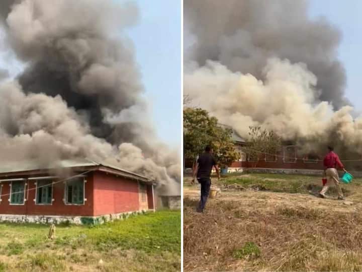 Sainik School Fire Raman House Imphal Manipur Paddy Field Flames Major Fire At Sainik School In Manipur's Imphal. School Incurs Loss Worth Rs 60 Lakhs, Report Says