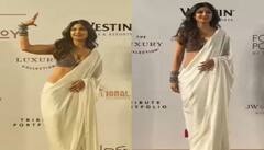 Shilpa Shetty Photos : ਸਫੇਦ ਸਾੜੀ 'ਚ ਹੂਰ ਜਿਹੀ ਸਜੀ ਸ਼ਿਲਪਾ ਸ਼ੈੱਟੀ , ਇਵੈਂਟ 'ਚ ਕੀਤੀ ਗਲੈਮਰਸ ਐਂਟਰੀ...