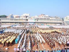 सांगली शिक्षण संस्थेच्या 7 हजार 500 विद्यार्थ्यांकडून समूह गीते गात अमृतवंदना